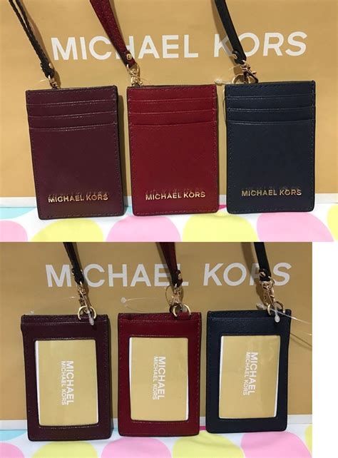 badge holder michael kors|michael kors badge lanyard.